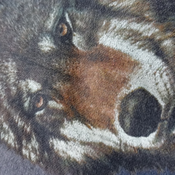 *SOLD*Vintage 90s Wolf Wild Mountain Wilderness Expedition Sweater Unisex - Picture 3 of 7